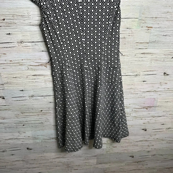 Anne Klein white black dress size 8 pattern print career - Picture 8 of 8